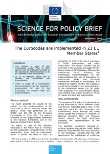 State of Eurocodes implementation SfP brief online